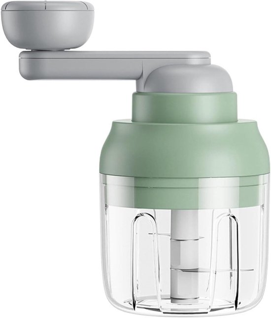 Knoflookhakker Keukenmachine - Mini Food Chopper - Snel Ingrediënten Snijden - Sterke Mengkracht - Compact Design - Groen