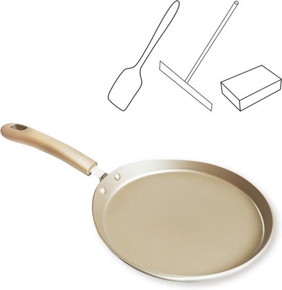 Koekenpan Inductie - 20 cm Anti-aanbak Pan voor Pannenkoeken, Omelet en Roti