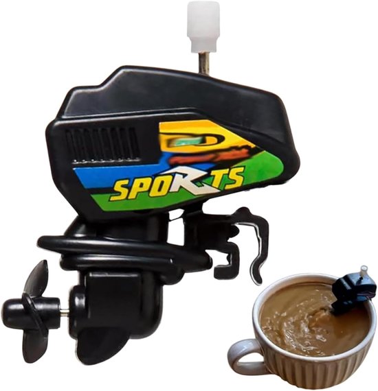 Koffie Roerder - Drank Mixer - Dranken Mengen - Unieke Bootmotor Stijl - 6.5 cm - Meerkleurig