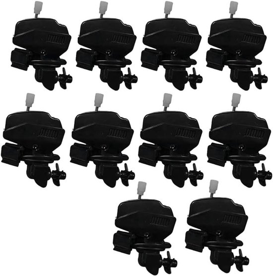 Koffie Roerstaafjes - Drank Mixer - Dranken Mengen - Uniek Bootmotor Design - 10 Stuks - Zwart