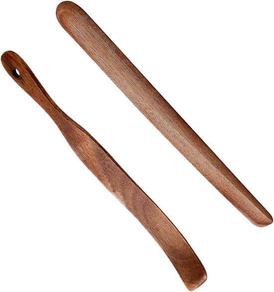 Koffie roerstokjes - Houten mixers - Dranken mengen - Slijtvast materiaal - 2 stuks - Houtkleur