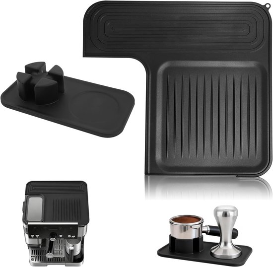 Koffietamperbasis en toppad, compatibel met Ninja Luxe Espresso ES601, professionele koffieaccessoireset met tamper-pad en hittebestendig pad, antislip siliconen, krasbestendig, gemakkelijk te