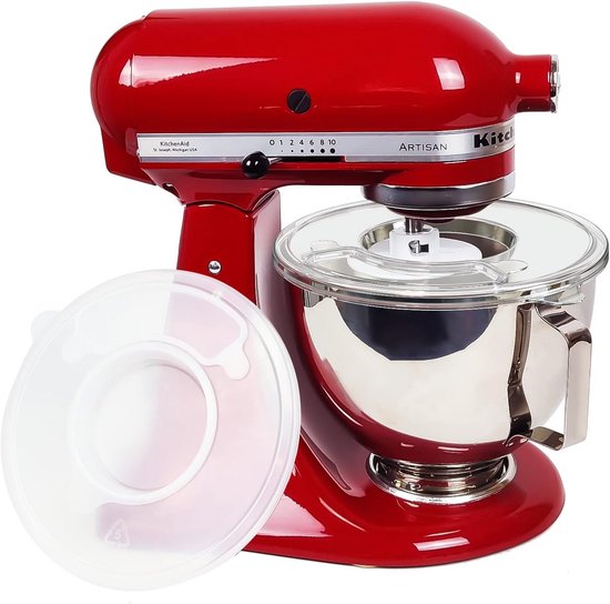 Kom Deksel - Mixer Kap - Morsen Voorkomen - Extra Gietopening - 5 Liter van Merkloos