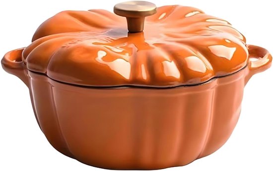 Kookpot Pompoen - Stoofpan Soeppan - Feestelijke Maaltijden - Gelijkmatige Warmte - 194 cm - Oranje