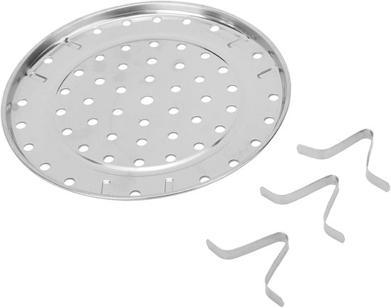 Kookstoomrek van RVS met Eenvoudig Schoonmaak Stoomtray voor Snelkookpan en Soeppan - 26 cm Diameter