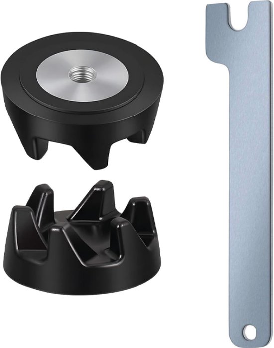 Koppeling met Sleutelgereedschap - Compatibel Voor KitchenAid Blender KSB5 KSB3 - Voor WP9704230VP WP9704230 PS1174692 - 2x Base Gear en Extractor Blade Gear Vervangend Onderdeel van Merkloos