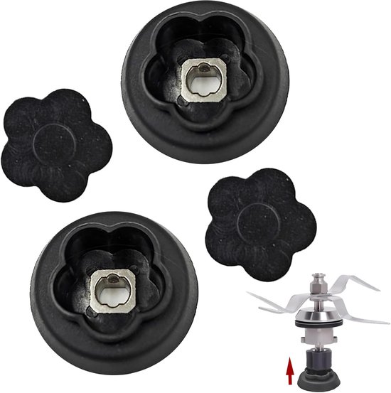 Koppelingsgeleiding Set - Keukenrobot Onderdelen - Keukenmachine Reparatie - Speciale Pasvorm - 2 Stuks - Zwart