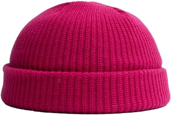Korte vissershoed voor mannen en vrouwen, warme gebreide beanie met dikke cuffs, ademend en unisex, ideaal voor buitenactiviteiten en winterse avonturen van Merkloos