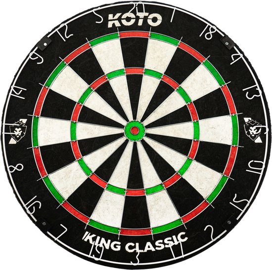 KOTO Classic Edition Dartbord, Sisal Kork Dartboard, Toernooi Dartbord met Braziliaans sisal, Incl. Montagesysteem, Dartspel Beginners & Ervaren spelers van KOTO