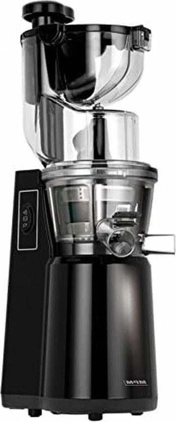Koudpersmixer voor groenten en fruit - lage snelheid 60 omw/min - slowjuicer met 2 netmaten - achteruitfunctie - 200 W sapcentrifuge groenten en fruit van Merkloos