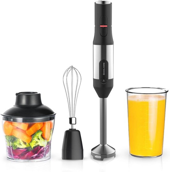 Krachtige 1200 Watt Staafmixer - 4-in-1 Zwart