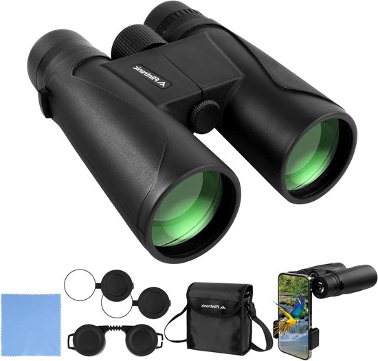 Krachtige 12x42 Verrekijker met Hoge Definitie, Waterdicht en Fog Free, Ideaal voor Jagen, Vogels Kijken en Outdoor Activiteiten