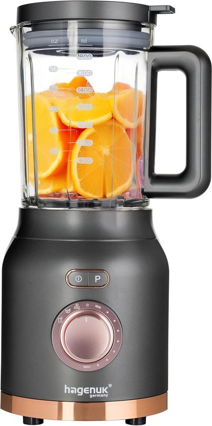 Krachtige 2-in-1 Blender en Smoothiemaker (1200W) met Glazen Kan (1.8L) en To-Go Beker van Merkloos