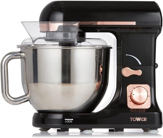 Krachtige 3-in-1 Keukenmixer met 1000W, 6 Snelheden en Planetaire Menging
