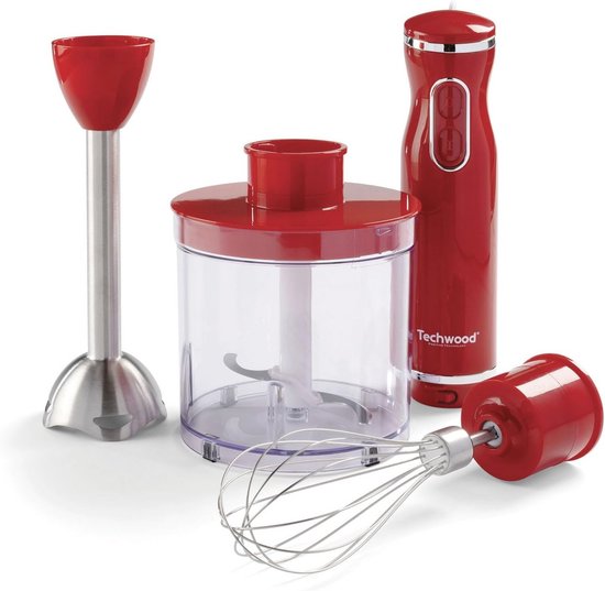 krachtige 3-in-1 staafmixer met garde en mengkom - 600W
