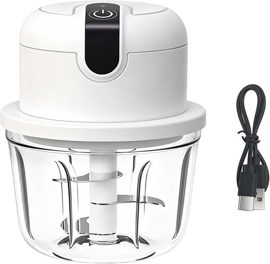Krachtige 350ml Elektrische Keuken Hakker voor Groenten, Noten en Vlees - USB Oplaadbare Mini Voedselprocessor voor Knoflook en Uien