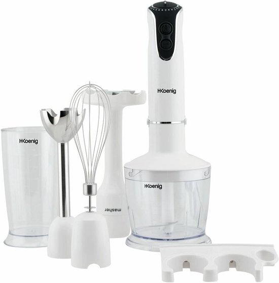 Krachtige 4-in-1 Keukenmachine Blender met Diverse Functies Wit