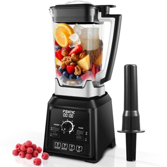 Krachtige Blender 2000W - 2 Liter Smoothie Maker met 8 Snelheden en 4 Programma's - Ideaal voor Milkshakes en IJsverpulveren van Yumilux