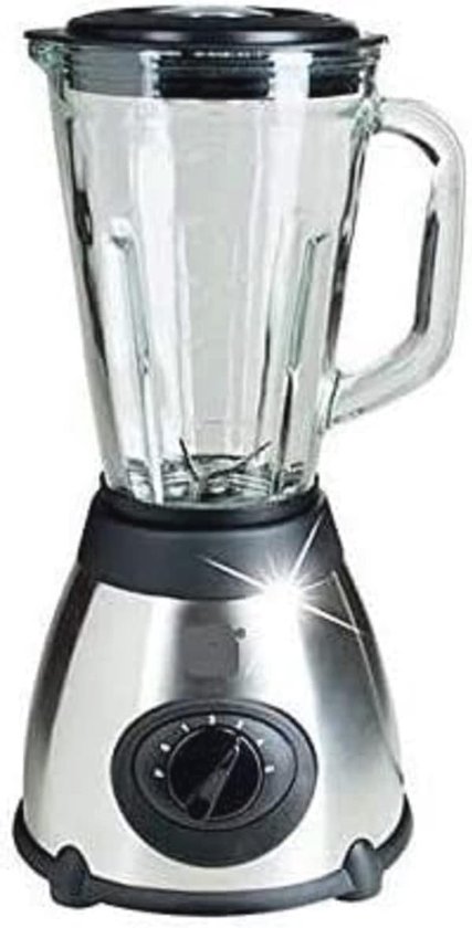 Krachtige Blender 500W met IJscrusher en 1,5L Glazen Container voor Smoothies en Shakes