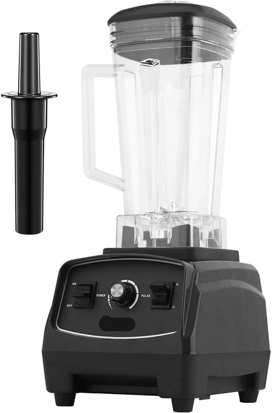 Krachtige Blender - Blender - Blender Smoothie - Smoothie Maker - Mixer - 2200W - BPA Free 3HP - Smoothies, IJs & Voedselbereiding – Zwart van Merkloos