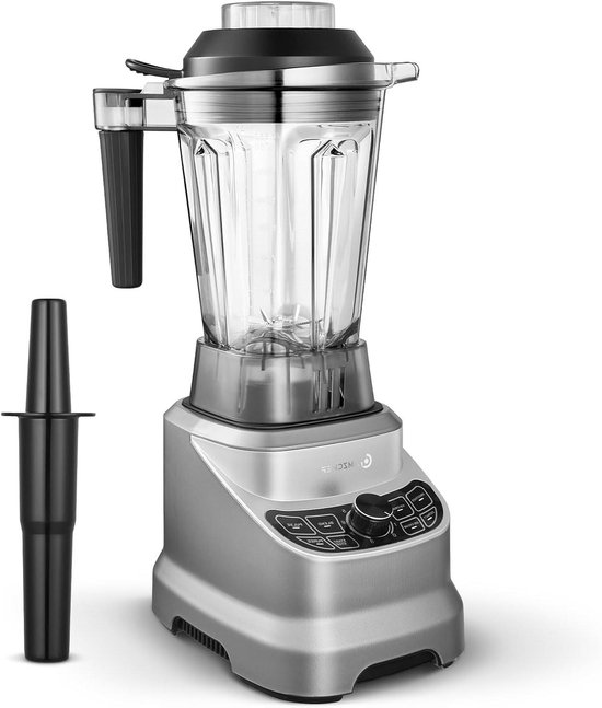Krachtige Blender - Keukenmixer Staande - Smoothies Maken - 8 Snelheden 4 Programma's - 185 Liter Capaciteit - Grijs