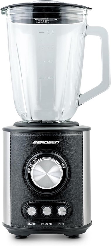 Krachtige Blender met Glazen Kan (1.5L) - Smoothie Maker voor IJs, Milkshakes & Sauzen - 800W van Merkloos