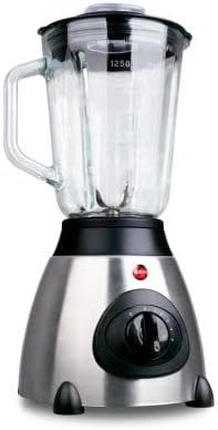 Krachtige Blender met RVS Behuizing - 500W, voor IJs en Hard Fruit van Merkloos