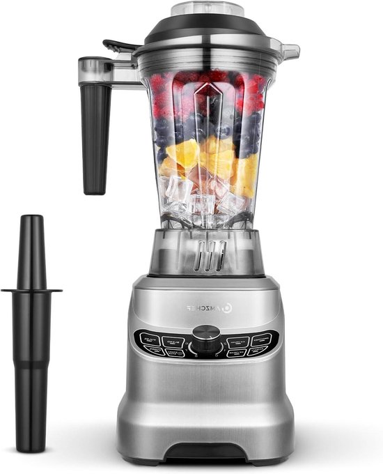 Krachtige Blender - Mixer Keukenmachine - Smoothies Maken - 8 Roestvrijstalen Messen - 185 Liter - Grijs