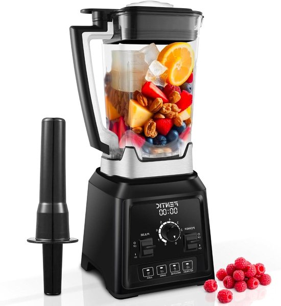 Krachtige Blender - Mixer Keukenmachine - Smoothies Maken - 8 RVS Messen - 2 Liter Kan - Zwart