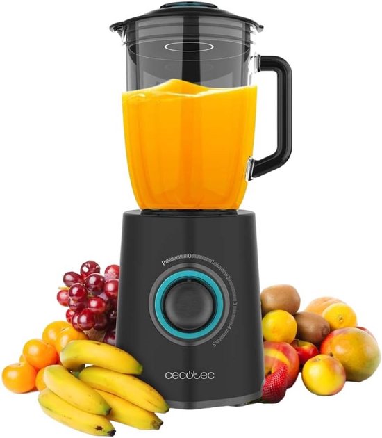Krachtige Blender - Smoothie Maker - Keuken Gemak - 5 Snelheden - 1.5 Liter - Zwart van Merkloos