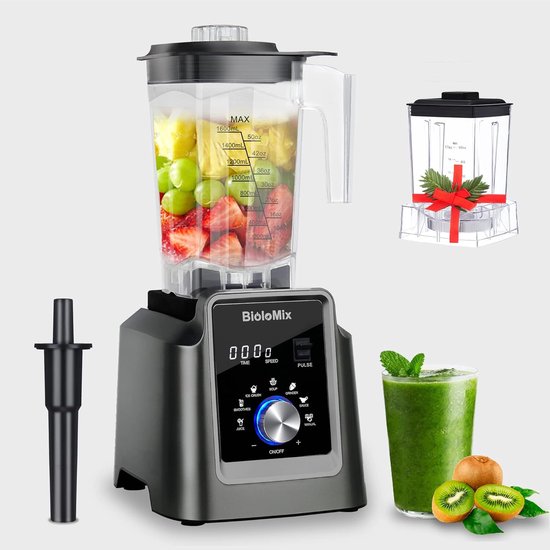 Krachtige Blender - Smoothiemaker Keukenmixer - Snel Ingrediënten Mixen - Zelfreinigende Functie - 2 Liter Container - Groen van Merkloos