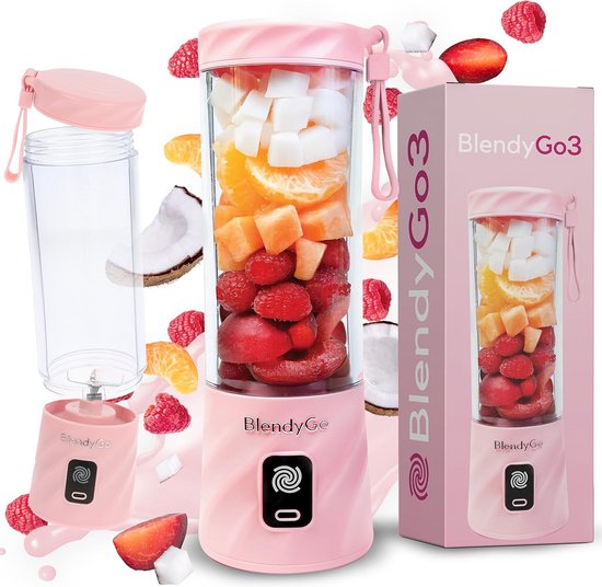 Krachtige Draagbare Blender met USB-C Opladen en Groot 550ml Inhoud voor Smoothies van Merkloos