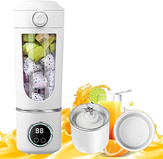 Krachtige Draagbare Blender & Smoothiemaker met 12 Messen - USB Oplaadbaar voor Onderweg van Merkloos