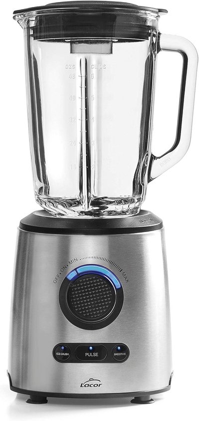 Krachtige Elektrische Bliksemester - 1000W Blender met 1.5L Glaskan van Merkloos