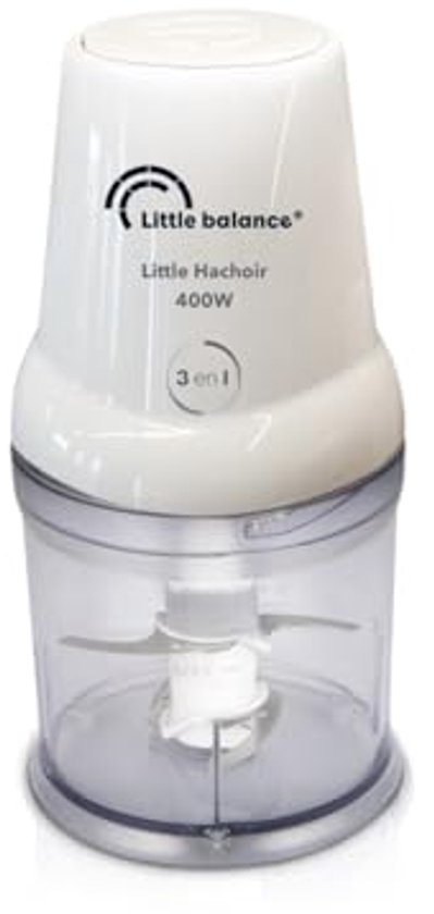 Krachtige elektrische hakmolen met 500 ml kom en roestvrijstalen messen van Merkloos