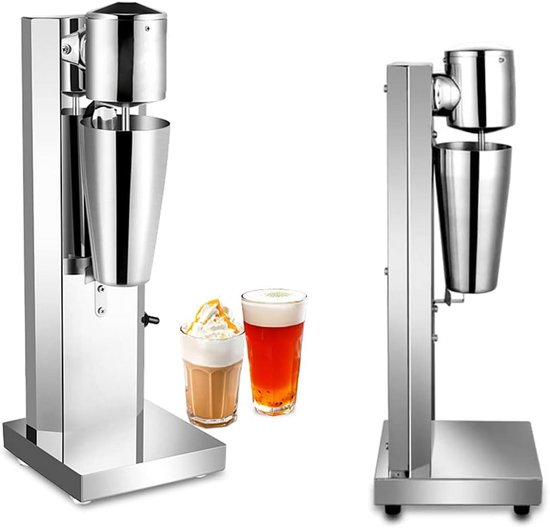 Krachtige Elektrische Smoothie en Milkshake Maker met 2 Snelheden Zilver van Merkloos