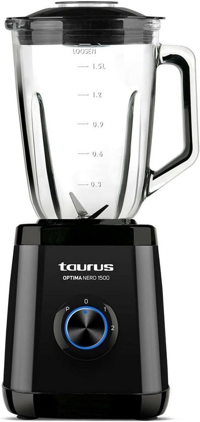 Krachtige Glasmixer Blender met 1500W en 1.5L Inhoud - Zwart van Domo