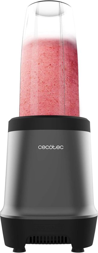 Krachtige Keukenblender - Smoothie Maker - Gezonde Drankjes Maken - Zwarte Titanium Messen - Twee Draagbekers - Zwart van Merkloos