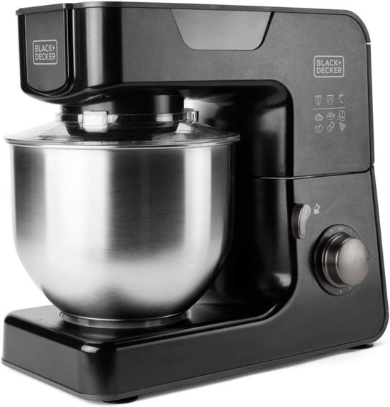 Krachtige Keukenmachine 1000W met RVS Kom 5,2L - 8 Snelheden & Turbo
