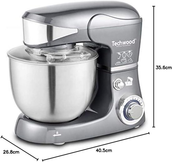 Krachtige Keukenmachine 1000W met RVS Kom 5L - Grijs van Ninja