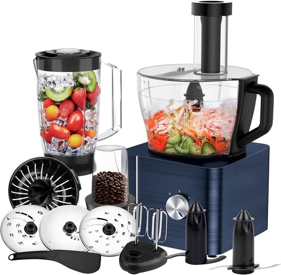 Krachtige Keukenmachine 11-in-1 met 3.2L Kom - Hakken, Mengen en Kneden van Merkloos