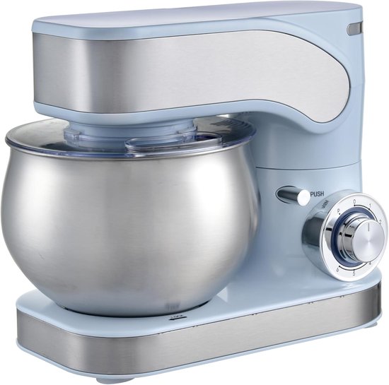 Krachtige Keukenmachine 1600 Watt met 6,5L RVS Kom en 6 Snelheden van Royalty Line