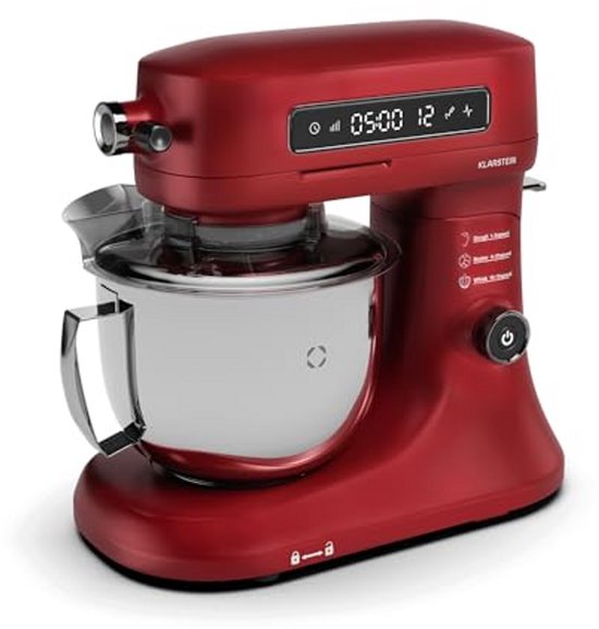 Krachtige Keukenmachine 1600W met RVS Kom en 12 Snelheden - Stille Foodprocessor met LCD Touchscreen van Merkloos