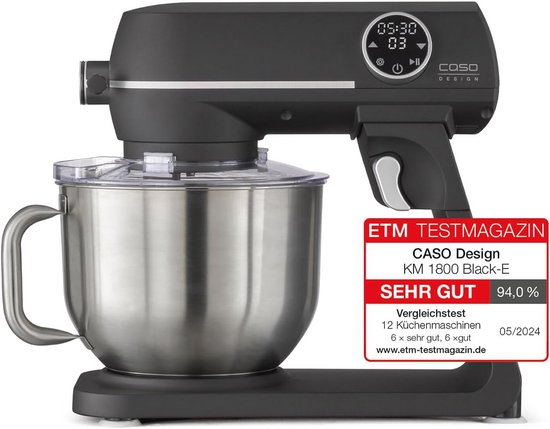 Krachtige Keukenmachine 1800 Watt met 6 Liter RVS Kom en LED-Display van Merkloos