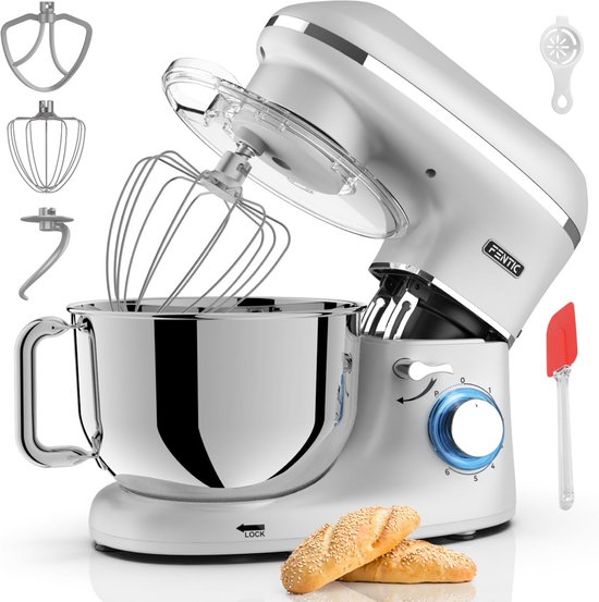 Krachtige Keukenmachine 2000W met Grote RVS Mengkom 6,2L en Accessoires van Merkloos