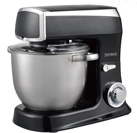 Krachtige Keukenmachine 2100W met 7.5L RVS Kom en Diverse Accessoires Zwart van Merkloos