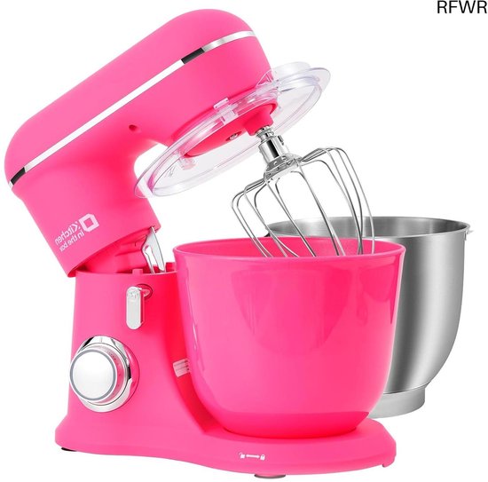 Krachtige Keukenmachine met 10 Snelheden en Dubbele Kom, 1300W, 4.5L + 5L Mengkommen van Merkloos