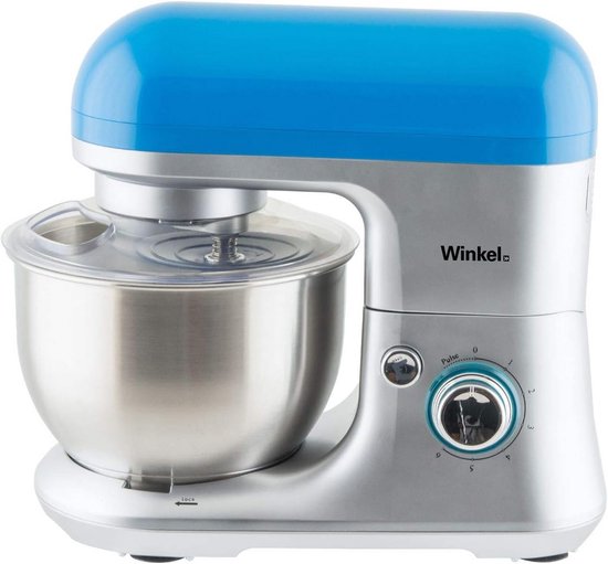 Krachtige Keukenmachine met Mengkom 4L en 6 Snelheden 650W Blauw van Merkloos