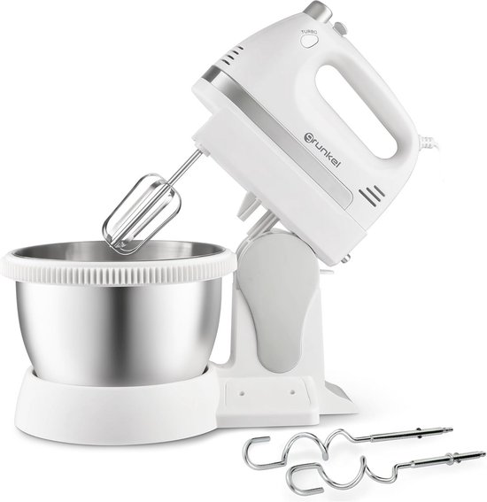 Krachtige Keukenmachine met Roterende Kom, 5 Snelheden en Turbofunctie van Merkloos