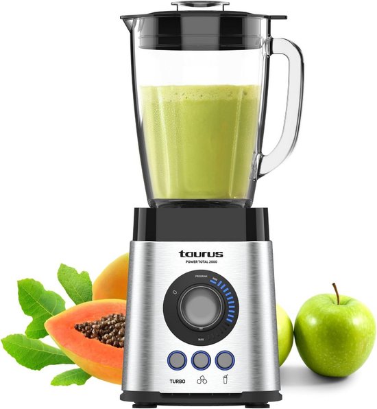 Krachtige Keukenmixer 2000W Blender met IJscrusher en Smoothiefunctie van Merkloos